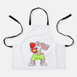 Rabbit at Boxing with Boxing gloves Apron