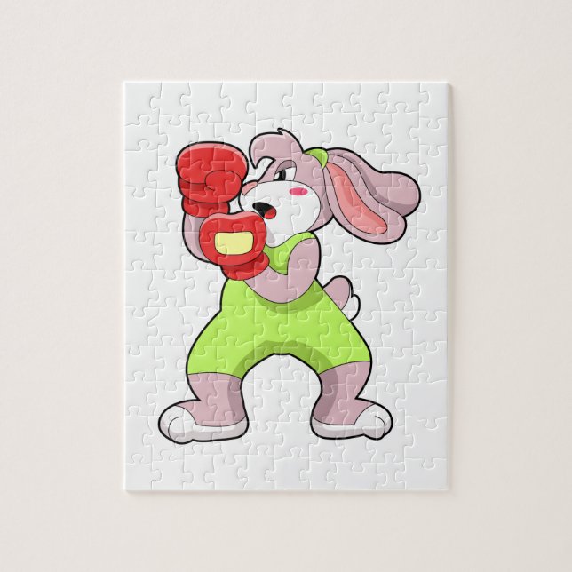 Rabbit at Boxing with Boxing gloves Jigsaw Puzzle (Vertical)