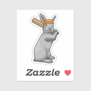 Rabbit at Cricket with Cricket bat