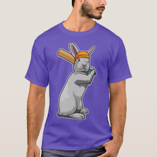 Rabbit at Cricket with Cricket bat1  T-Shirt