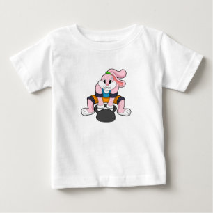 Rabbit at Fitness with Dumbbell.PNG Baby T-Shirt