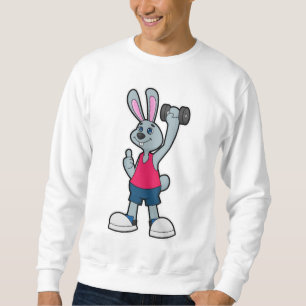 Rabbit at Fitness with Dumbbell Sweatshirt