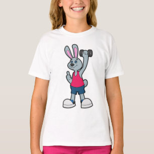 Rabbit at Fitness with Dumbbell T-Shirt