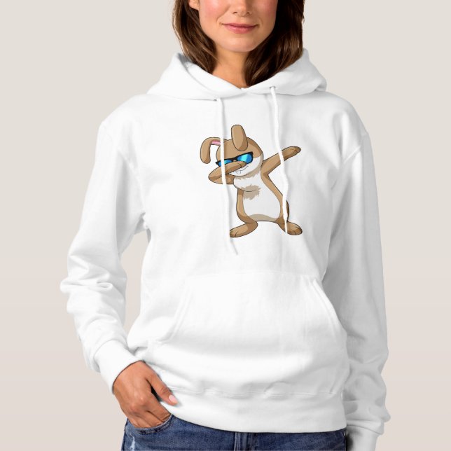 Rabbit at Hip Hop Dance Dab Hoodie (Front)