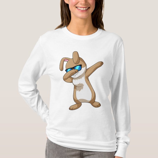 Rabbit at Hip Hop Dance Dab T-Shirt (Front)
