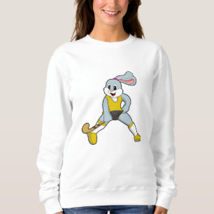 Rabbit at Hockey with Hockey bat Sweatshirt