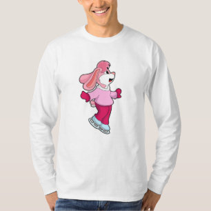 Rabbit at Ice skating with Ice skates T-Shirt