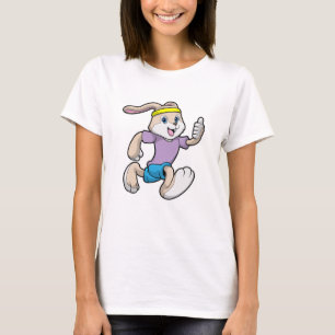 Rabbit at Jogging with Headband T-Shirt