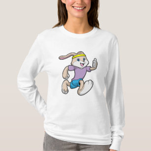 Rabbit at Jogging with Headband T-Shirt