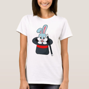 Rabbit at Magic with Wand & Hat T-Shirt