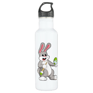 Rabbit at Painting with Egg 710 Ml Water Bottle