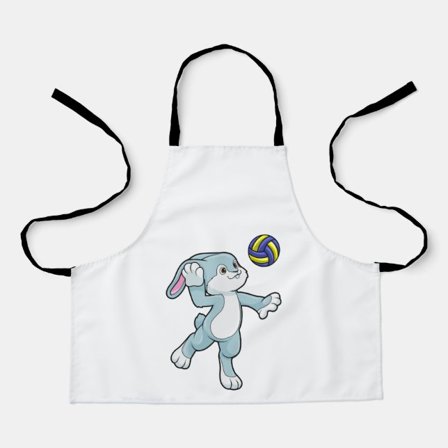 Rabbit at Sports with Volleyball Apron (Front)