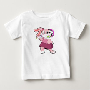 Rabbit at Tennis with Tennis racket Baby T-Shirt