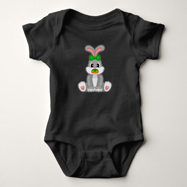 Rabbit Baby Pacifier Bodysuit (Front)