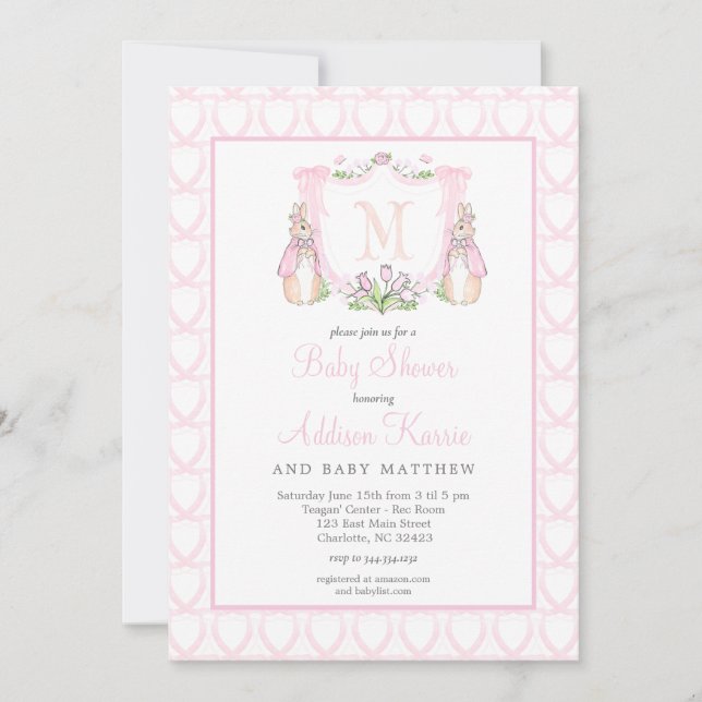 Rabbit Baby Shower Invitation (Front)