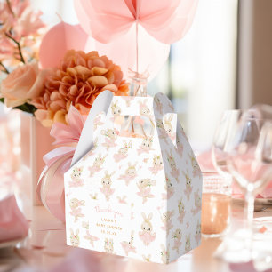 Rabbit Ballerina Tutu Bunny Baby Shower Thank You Favour Box