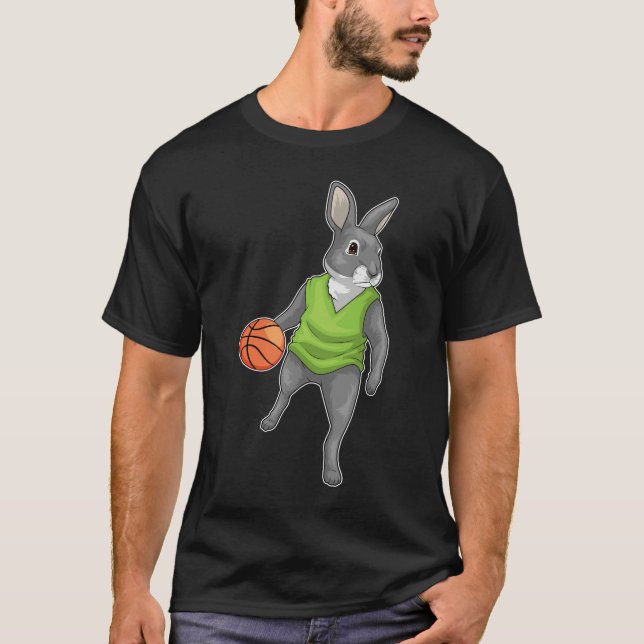 Rabbit Basketball player Basketball Sports T-Shirt (Front)