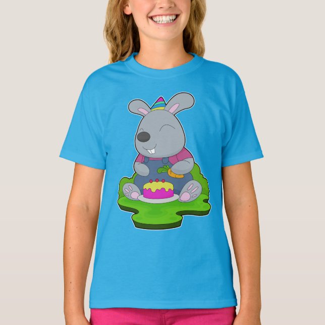 Rabbit Birthday Farmer T-Shirt (Front)