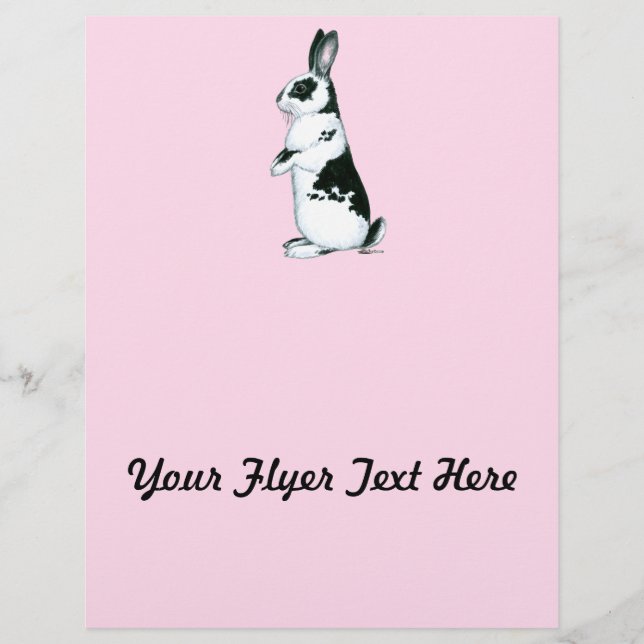 Rabbit:  Black and White Flyer (Front)