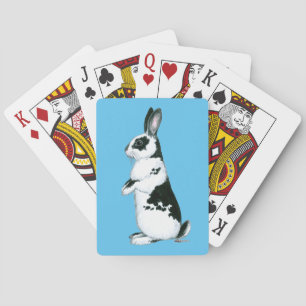 Rabbit:  Black and White Playing Cards