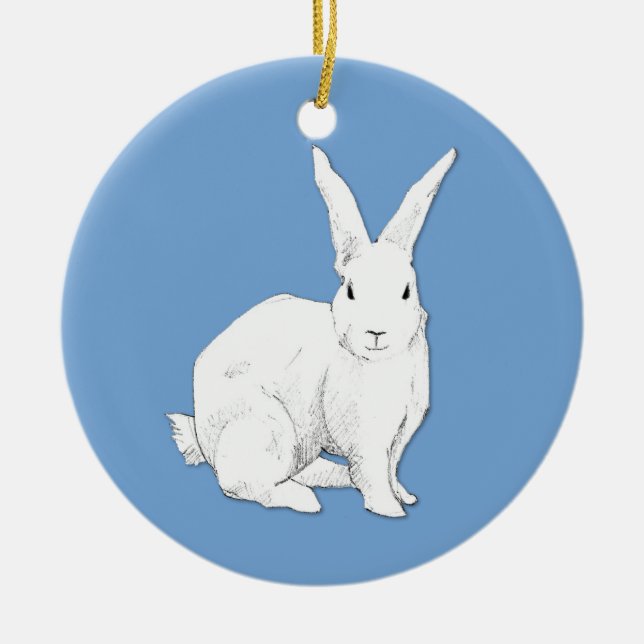 Rabbit blue Ornament (Front)