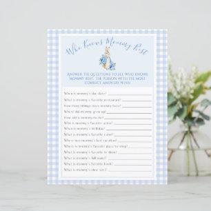 Rabbit Blue Watercolor Baby Shower Game