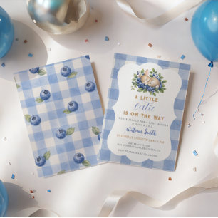 Rabbit Blueberries A little cutie baby shower Invitation