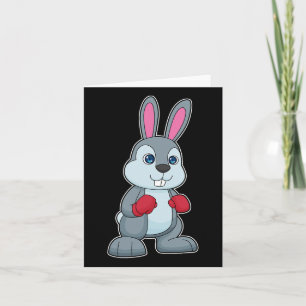 Rabbit Boxer Boxing Gloves Boxing Card