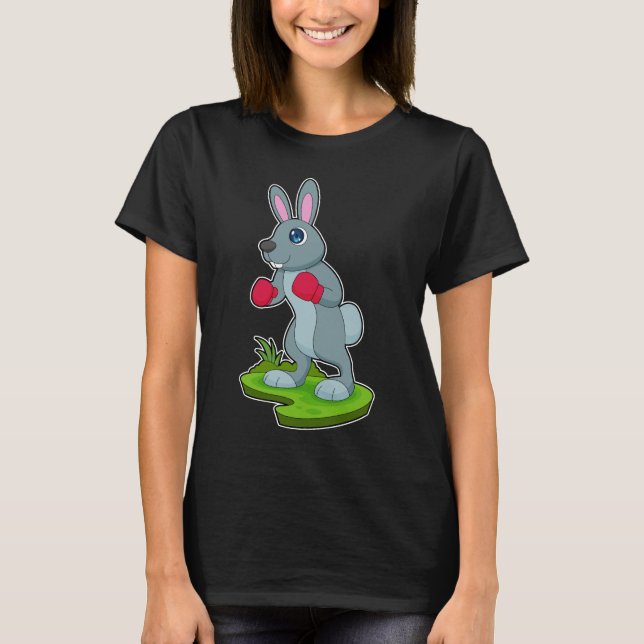 Rabbit Boxer Boxing gloves Boxing T-Shirt (Front)