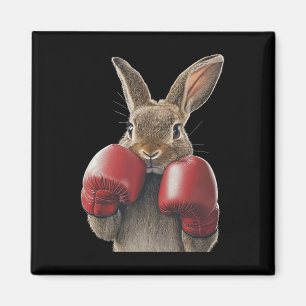 Rabbit Boxing  Magnet