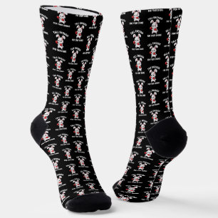Rabbit Boxing Tall Enough for Your Shins Funny Socks