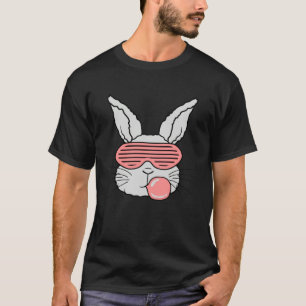 Rabbit Bubble Gum Chewing Easter Bunny Cool Pink S T-Shirt