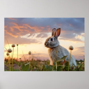 Rabbit Bunny Animal Nature Majestic Wild Poster