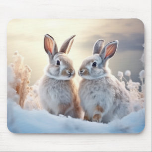Rabbit Bunny Animal Wildlife Wilderness Colourful Mouse Mat