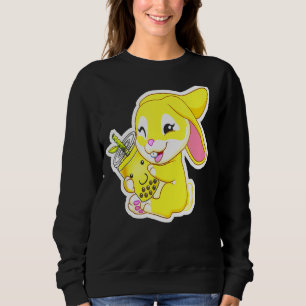 Rabbit Bunny Bae Bubble Boba Tea Chinese Easter De Sweatshirt