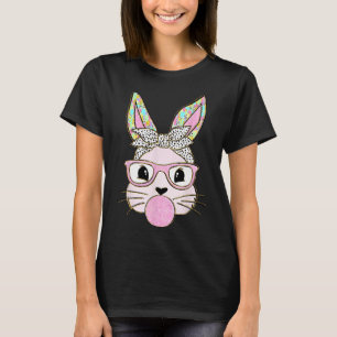 Rabbit Bunny Blowing Bubble Gum Easter Day Cute T-Shirt