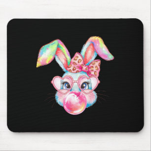 Rabbit Bunny Blowing Bubble Happy Easter Cute Bunn Mouse Mat