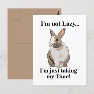 Rabbit Bunny Cute Funny Postcard