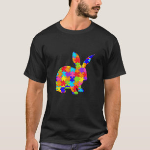 Rabbit Bunny Easter Jigsaw Autism Puzzle T-Shirt