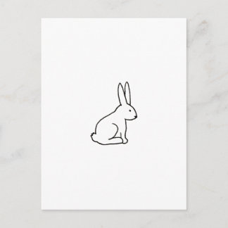 Rabbit bunny fun simple graphic symbol logo art postcard