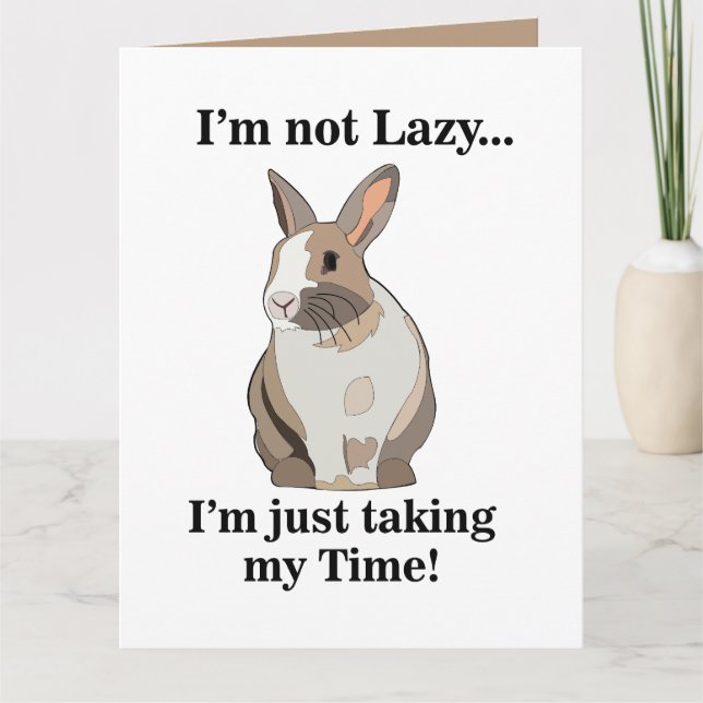 Rabbit Bunny Funny Birthday Card (Front)