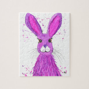Rabbit Bunny Hare Easter Animal Wildlife Cute Jigs Jigsaw Puzzle