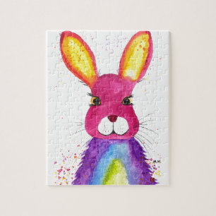 Rabbit Bunny Hare Easter Animal Wildlife Cute Jigsaw Puzzle