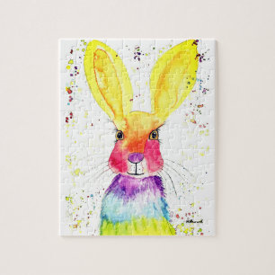 Rabbit Bunny Hare Easter Animal Wildlife Cute Jigsaw Puzzle