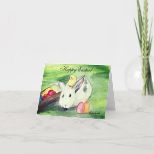 Rabbit Bunny Hare Easter Humour Cute Egg Thank You Card