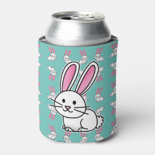 Rabbit bunny lucky white fluffy tail long ears can cooler