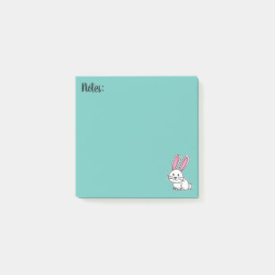 Rabbit bunny lucky white fluffy tail long ears post-it notes
