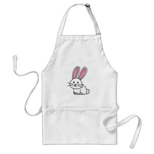 Rabbit bunny lucky white fluffy tail long ears standard apron