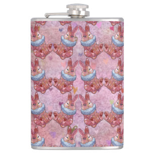 Rabbit Bunny named Ladybug Candy Jar Hip Flask