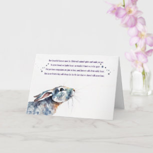 Rabbit Bunny Pet Sympathy Memorial Card